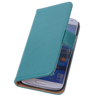 PU Leder Groen Hoesje Samsung Galaxy S4 Book/Wallet Case/Cover