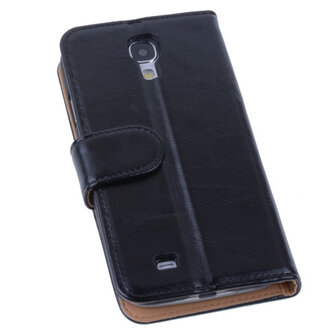 PU Leder Zwart Hoesje Samsung Galaxy S4 Book/Wallet Case/Cover 