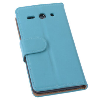 PU Leder Turquoise Hoesje Huawei Ascend Y530 Book/Wallet Case/Cover 