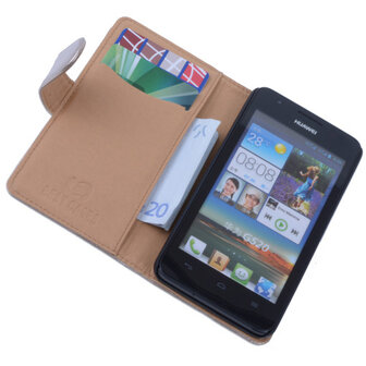 PU Leder Goud Hoesje Huawei Ascend Y530 Book/Wallet Case/Cover 