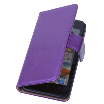 PU Leder Lila Hoesje Huawei Ascend Y530 Book/Wallet Case/Cover 