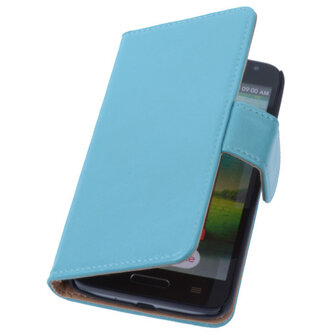 PU Leder Turquoise Hoesje voor LG L9 2 Book/Wallet Case/Cover