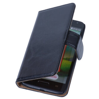 PU Leder Zwart Hoesje voor LG L9 2 Book/Wallet Case/Cover