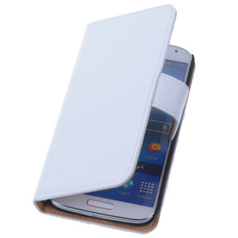 PU Leder Wit Hoesje voor Samsung Galaxy S3 Book/Wallet Case/Cover
