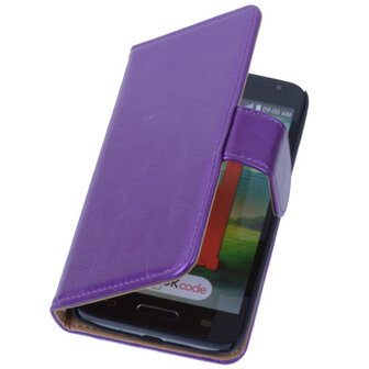 PU Leder Lila Hoesje voor LG L90 Book/Wallet Case/Cover