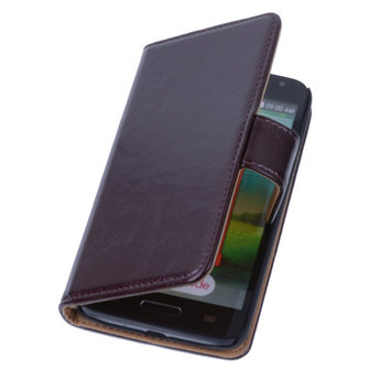 PU Leder Mocca Hoesje voor LG L90 Book/Wallet Case/Cover