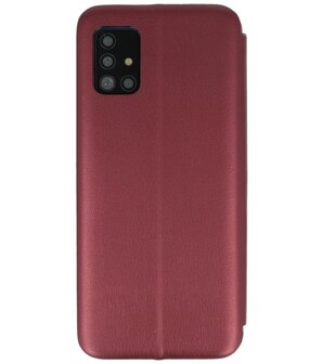 Bestcases Hoesje Slim Folio Telefoonhoesje Samsung Galaxy A51 - Bordeaux Rood