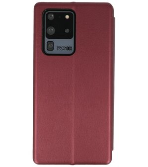 Bestcases Hoesje Slim Folio Telefoonhoesje Samsung Galaxy S20 Ultra - Bordeaux Rood