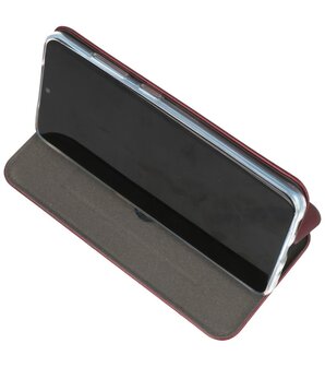 Bestcases Hoesje Slim Folio Telefoonhoesje Samsung Galaxy S20 Ultra - Bordeaux Rood