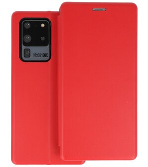 Bestcases Hoesje Slim Folio Telefoonhoesje Samsung Galaxy S20 Ultra - Rood