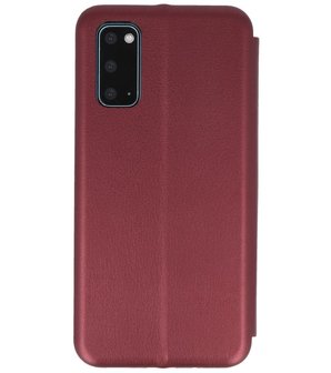 Bestcases Hoesje Slim Folio Telefoonhoesje Samsung Galaxy S20 - Bordeaux Rood