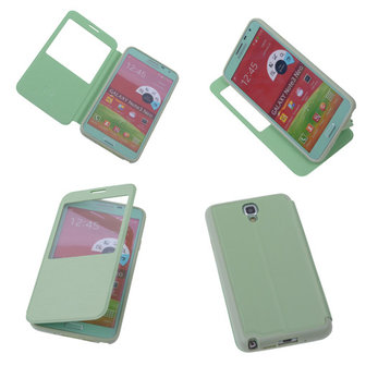View Cover Groen Samsung Galaxy Note 3 Neo Stand Case TPU Book-style