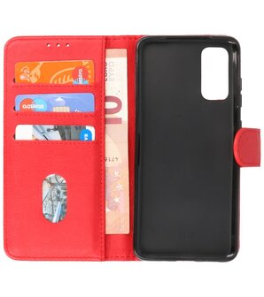 Booktype Wallet Cases voor de Samsung Galaxy S20 Rood