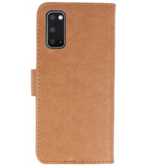 Booktype Wallet Cases voor de Samsung Galaxy S20 Bruin