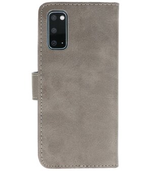 Booktype Wallet Cases voor de Samsung Galaxy S20 Grijs