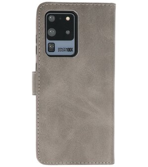 Booktype Wallet Cases voor de Samsung Galaxy S20 Ultra Grijs