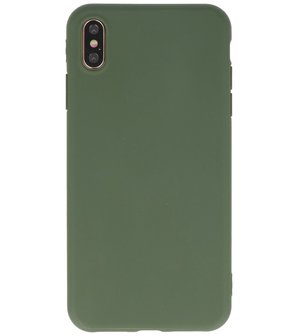 Bestcases 2.0 mm Telefoonhoesje Backcover iPhone Xs Max - Donker Groen