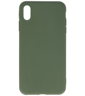 Bestcases 2.0 mm Telefoonhoesje Backcover iPhone Xs Max - Donker Groen