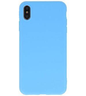 Bestcases 2.0 mm Telefoonhoesje Backcover iPhone Xs Max - Licht Blauw