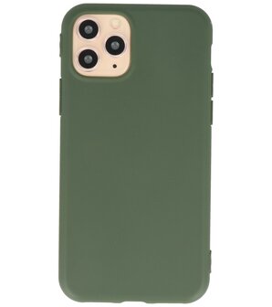 Bestcases 2.0 mm Telefoonhoesje Backcover Hoesje iPhone 11 Pro Max - Donker Groen