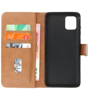 Booktype Wallet Cases voor de Samsung Galaxy Note 10 Lite Bruin