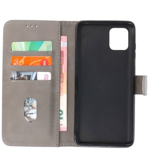 Booktype Wallet Cases voor de Samsung Galaxy Note 10 Lite Grijs