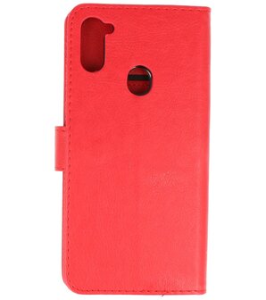 Bestcases Booktype Telefoonhoesje Samsung Galaxy A11 - Rood