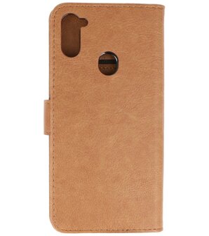 Bestcases Booktype Telefoonhoesje Samsung Galaxy A11 - Bruin