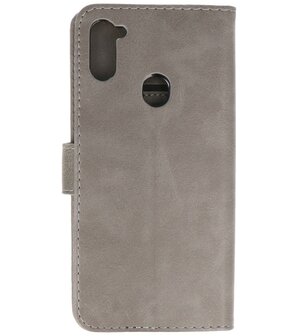 Bestcases Booktype Telefoonhoesje Samsung Galaxy A11 - Grijs