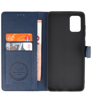 Luxe Portemonnee Hoesje voor Samsung Galaxy A71 Navy