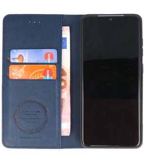 Luxe Portemonnee Hoesje voor Samsung Galaxy A71 Navy