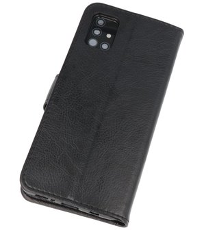 Booktype Wallet Cases voor de Samsung Galaxy A51 Zwart