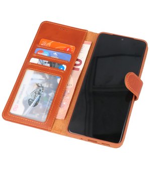 Rico Vitello Echt Lederen Book Case Hoesje Samsung Galaxy S20 Plus - Bruin