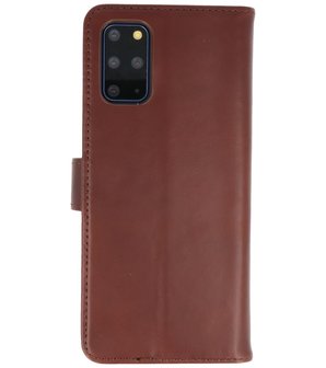 Rico Vitello Echt Lederen Book Case Hoesje Samsung Galaxy S20 Plus - Mocca