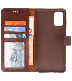 Rico Vitello Echt Lederen Book Case Hoesje Samsung Galaxy S20 Plus - Mocca