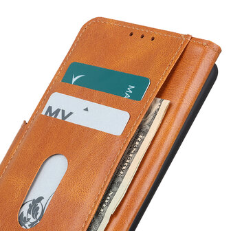 Bestcases Booktype Telefoonhoesje voor Samsung Galaxy M31 - Bruin