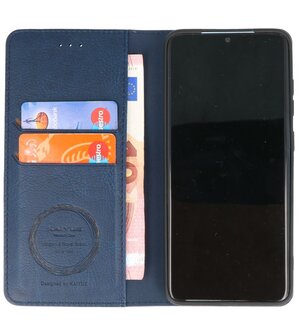 KAIYUE - Luxe Portemonnee Hoesje voor Samsung Galaxy A31 - Navy