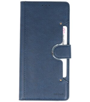 KAIYUE - Luxe Portemonnee Hoesje voor Samsung Galaxy A31 - Navy