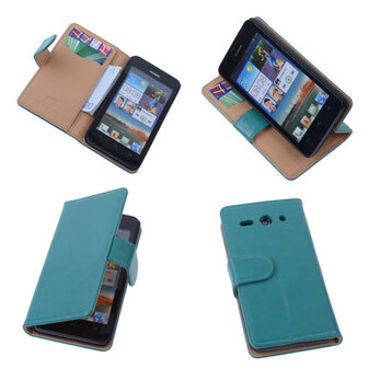 PU Leder Groen Hoesje Huawei Ascend Y530 Book/Wallet Case/Cover 