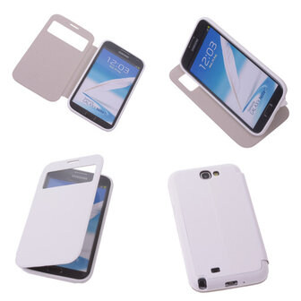 View Cover Wit Samsung Galaxy Note 2 Stand Case TPU Book-style