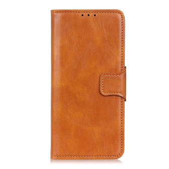 Bestcases Booktype Telefoonhoesje voor OnePlus Nord - Bruin