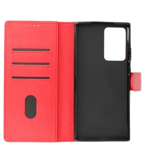 Bestcases Booktype Telefoonhoesje voor Samsung Galaxy Note 20 Ultra - Rood