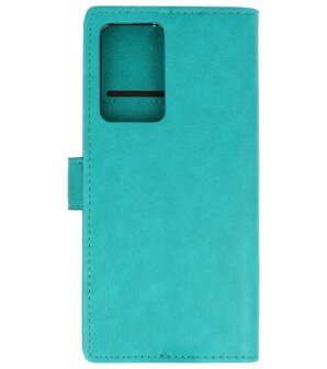 Bestcases Booktype Telefoonhoesje voor Samsung Galaxy Note 20 Ultra - Groen