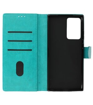 Bestcases Booktype Telefoonhoesje voor Samsung Galaxy Note 20 Ultra - Groen