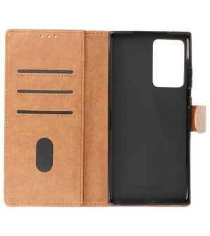 Bestcases Booktype Telefoonhoesje voor Samsung Galaxy Note 20 Ultra - Bruin