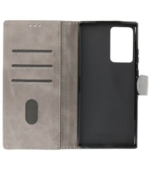 Bestcases Booktype Telefoonhoesje voor Samsung Galaxy Note 20 Ultra - Grijs