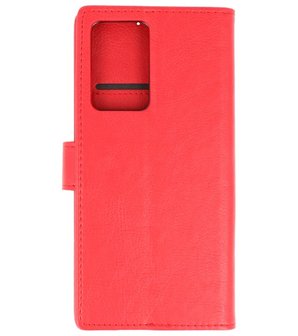 Bestcases Booktype Telefoonhoesje voor Samsung Galaxy Note 20 - Rood