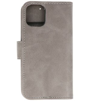 Bestcases Booktype Telefoonhoesje voor iPhone 12 Mini - Grijs