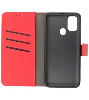 Bestcases 2 in 1 Book Case Telefoonhoesje Samsung Galaxy A21s - Rood