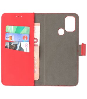 Bestcases 2 in 1 Book Case Telefoonhoesje Samsung Galaxy M31 - Rood